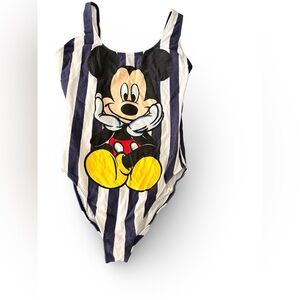 Disney Mickey Mouse Striped One Piece Swimsuit
